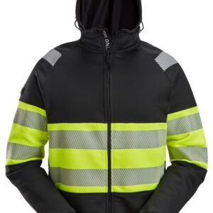 Snickers Sweatvest 2838  High-Vis Klasse 1, Hoodie met Rits