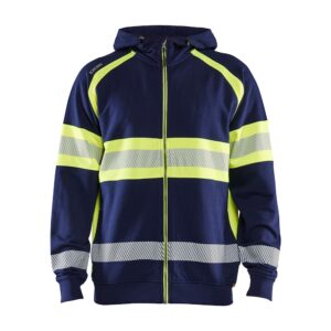 Blåkläder Sweatvest 3552 Hooded sweatshirt met rits High Vis