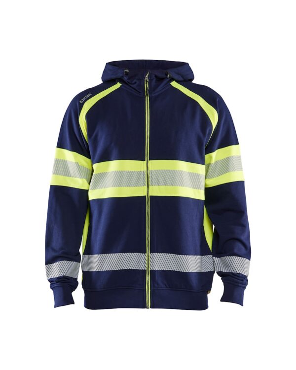 Blåkläder Sweatvest 3552 Hooded sweatshirt met rits High Vis