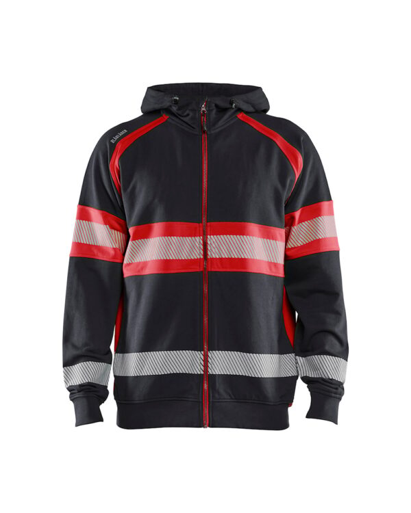 Blåkläder Sweatvest 3552 Hooded sweatshirt met rits High Vis - Afbeelding 2