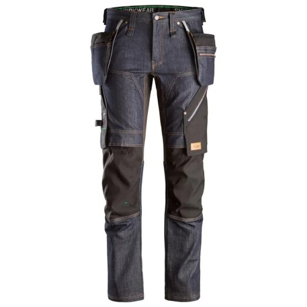 Snickers Werkbroek 6955  FlexiWork Denim Werkbroek+ met Holsterzakken