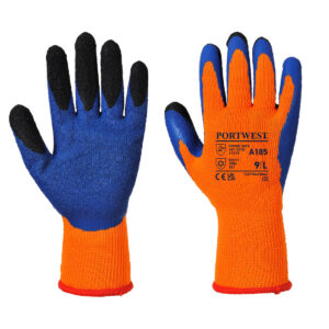 A185O4R winter handschoenen oranje blauw