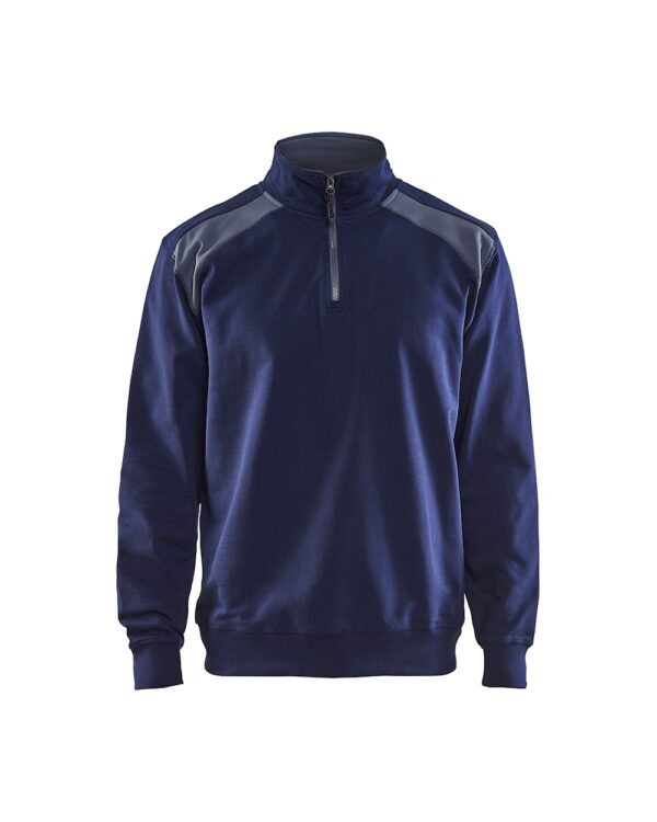 Blåkläder Sweater 3353 Sweatshirt bi-colour met halve rits - Afbeelding 9