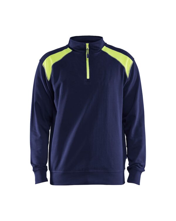 Blåkläder Sweater 3353 Sweatshirt bi-colour met halve rits - Afbeelding 12