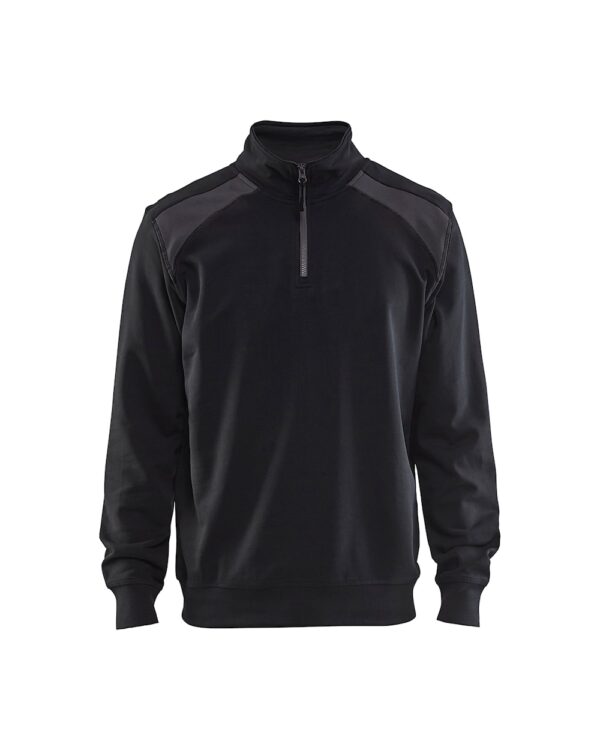 Blåkläder Sweater 3353 Sweatshirt bi-colour met halve rits - Afbeelding 2