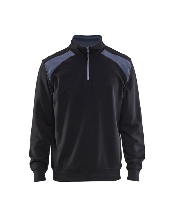 Blåkläder Sweater 3353 Sweatshirt bi-colour met halve rits - Afbeelding 4
