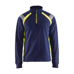 Blåkläder Sweater 3432 Sweatshirt met halve Rits Visible