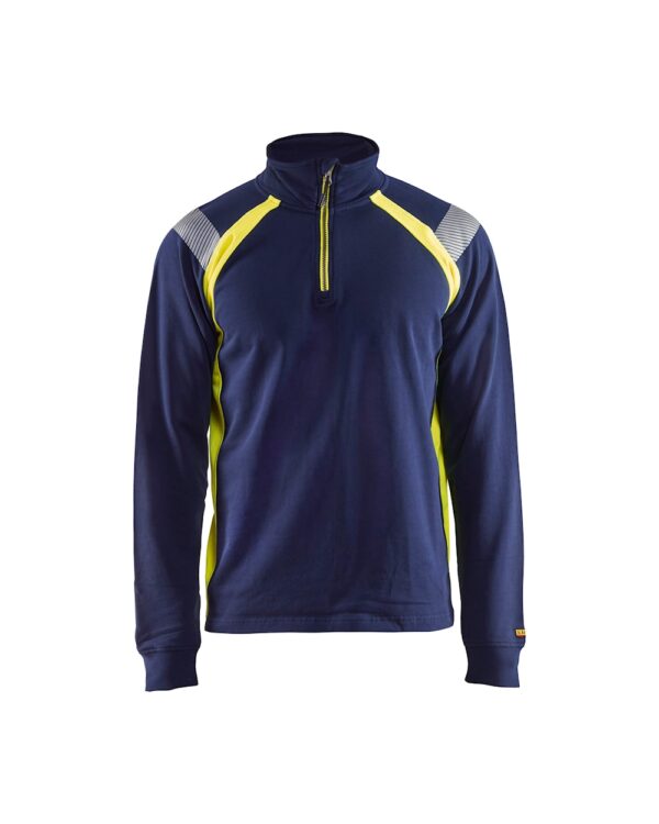 Blåkläder Sweater 3432 Sweatshirt met halve Rits Visible