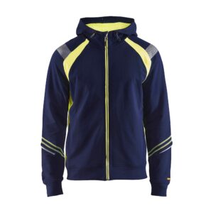 Blåkläder Sweatvest 3433 Hooded sweatshirt met rits Visible