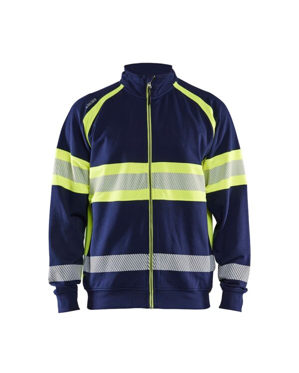 Blåkläder Sweatvest 3551 Sweatshirt met rits High vis - Afbeelding 4