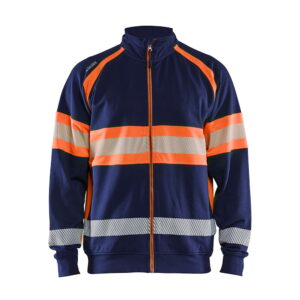 Blåkläder Sweatvest 3551 Sweatshirt met rits High vis