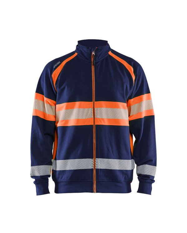 Blåkläder Sweatvest 3551 Sweatshirt met rits High vis