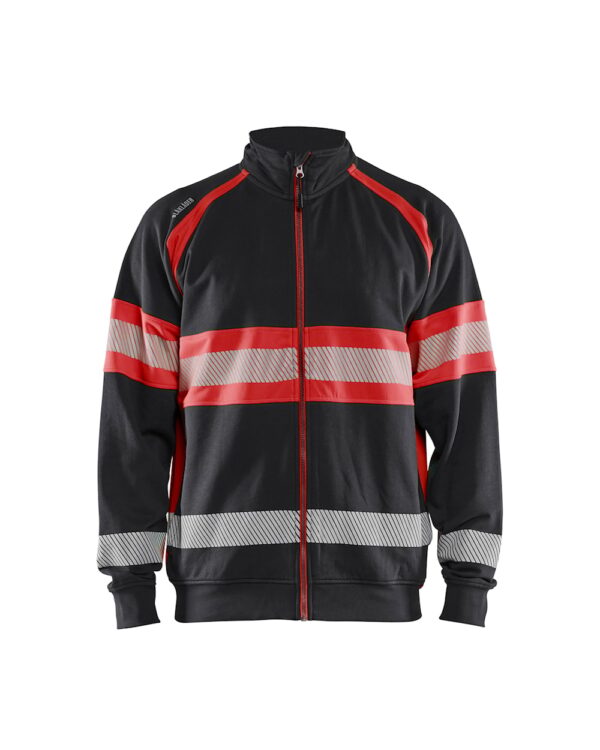 Blåkläder Sweatvest 3551 Sweatshirt met rits High vis - Afbeelding 2